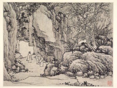 Dvanáct pohledů na Tiger Hill, Suzhou: The Sword Spring, Tiger Hill od Shen Zhou