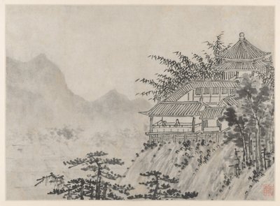 Dvanáct pohledů na Tiger Hill, Suzhou: Tisíc akrů mraků, po roce 1490. od Shen Zhou