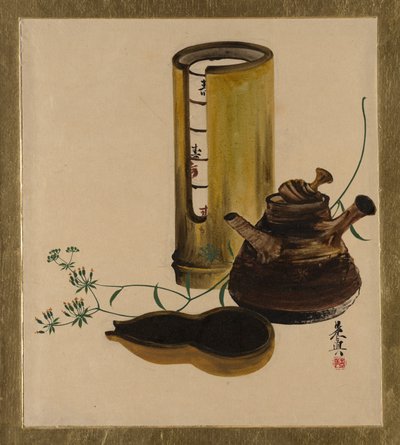 Lakované obrazy různých předmětů: Čajový set Sencha, 1882. od Shibata Zeshin