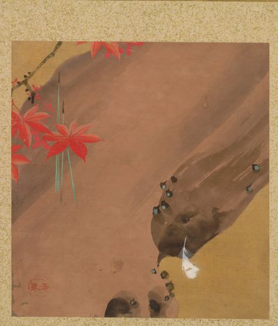 List z alba sezónních témat: Moths, 1847. od Shibata Zeshin