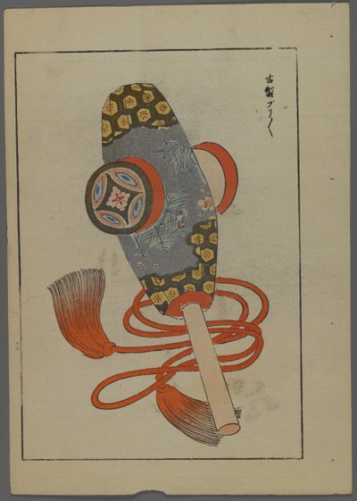 Japonské hračky, od Unai no tomo (A Childs Friends) od Shimizu Seifu, 1891-1923. Chrastítko od Shimizu Seifu