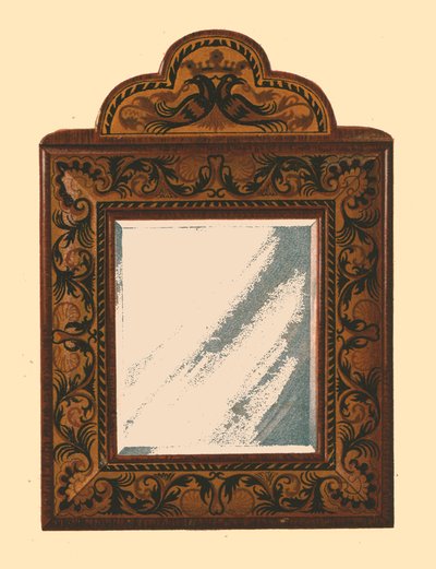 Zrcadlo s ořechovým rámem s intarzovanou intarzií, 1905 od Shirley Charles Llewellyn Slocombe