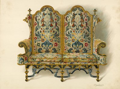 Settee, majetek vévody z Leedsu (chromolitho) od Shirley Charles Llewellyn Slocombe