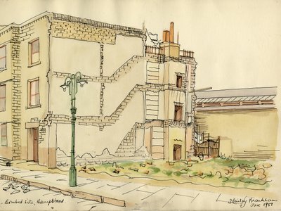 Místo bombardování, Hampstead, 1951. od Shirley Markham