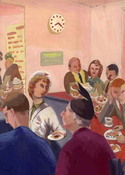 Interiér kavárny, Londýn, c1950. od Shirley Markham