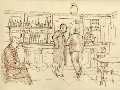 Kavárna scéna, Paříž, Francie, c1951. od Shirley Markham