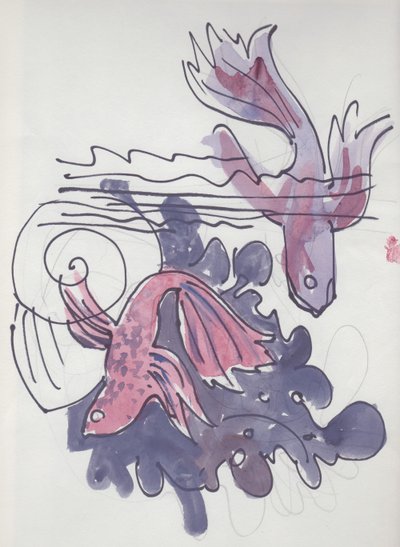 Studie ryb, c1970. od Shirley Markham