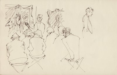 Přednáška v umělecké galerii, c1950. od Shirley Markham