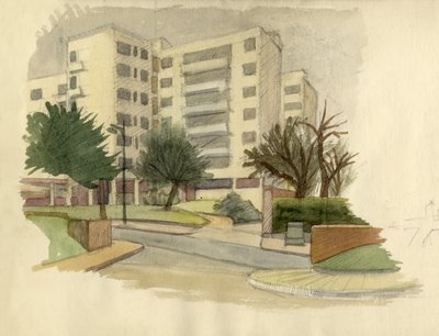 Moderní budovy, Londýn, c1950. od Shirley Markham