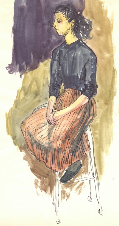 Sedící žena, rok 1950. od Shirley Markham