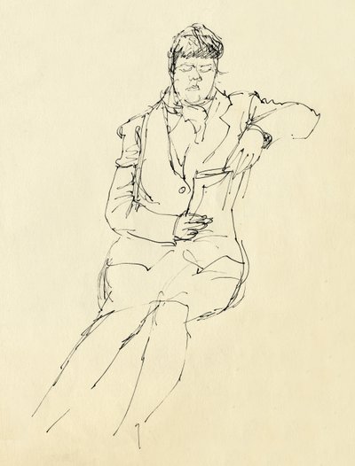 Sedící žena při čtení, 1953. od Shirley Markham