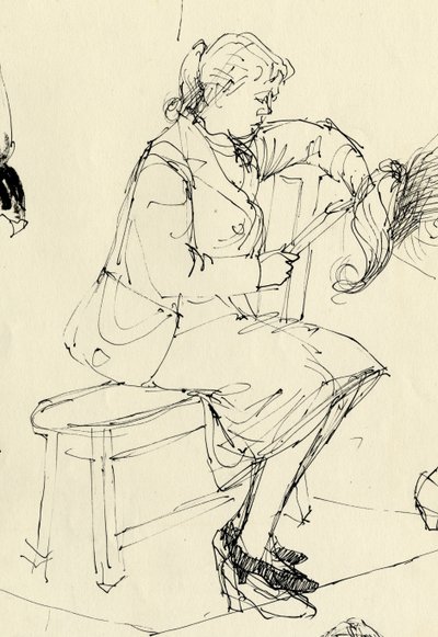 Sedící žena při čtení, 1953. od Shirley Markham