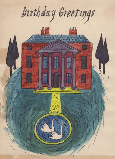 Honosný dům, přání k narozeninám, 1952. od Shirley Markham