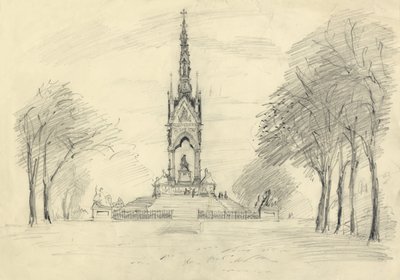 Albert Memorial, Kensington Gardens, Londýn, c1950. od Shirley Markham