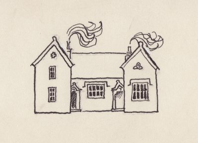 The School House, Little Bedwyn, 80. léta. od Shirley Markham