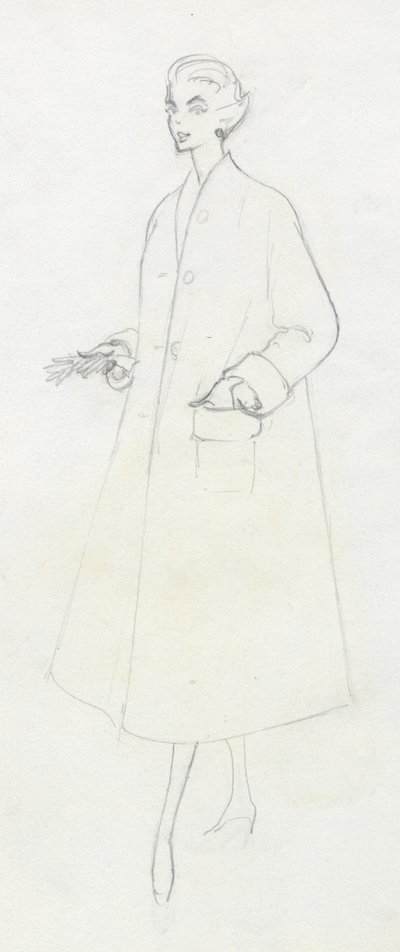 Žena v prachovce, c1950. od Shirley Markham