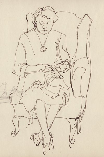 Žena šití, c1950. od Shirley Markham