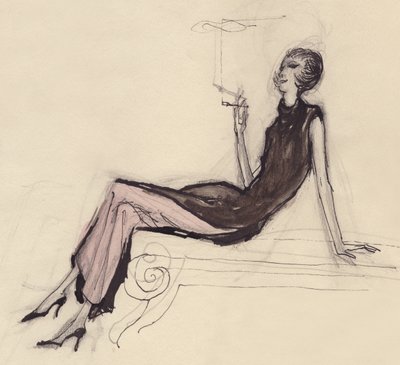 Žena kouří, c1950. od Shirley Markham