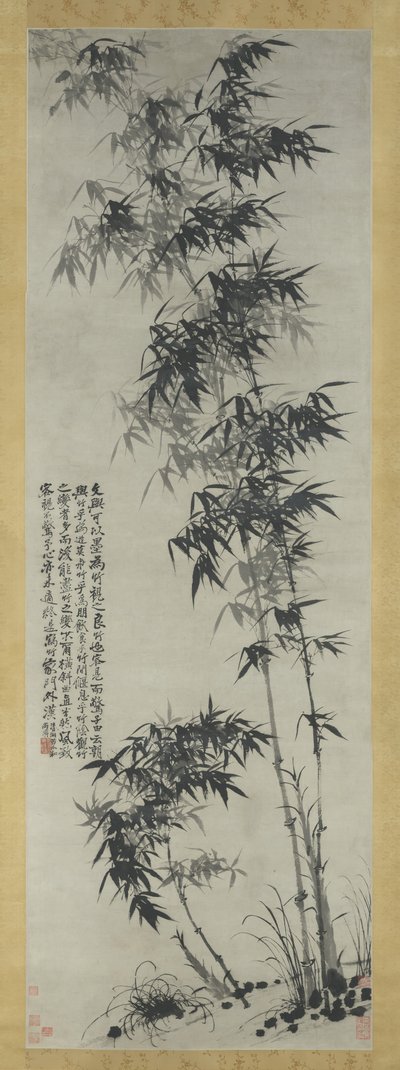 Bambus ve větru a dešti, ca. 1694. od Shitao