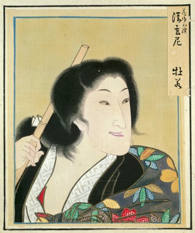 List z alba portrétů herců, c. 1790-1810. od Shorakusai