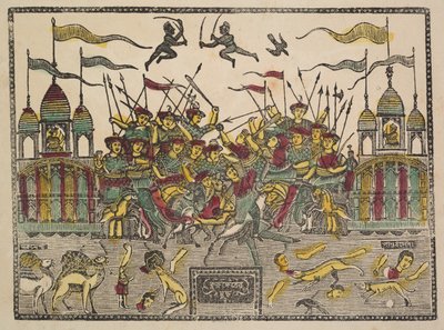 Bojová scéna (verze) od Shri Gobinda Chandra Roy