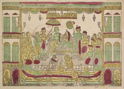 Ráma a Síta v královském paláci (recto) od Shri Gobinda Chandra Roy