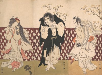 Ichikawa Danjuro IV v roli mnicha Mongaku ze hry Hana-zumo Genji-biki, 1775. od Shunsho