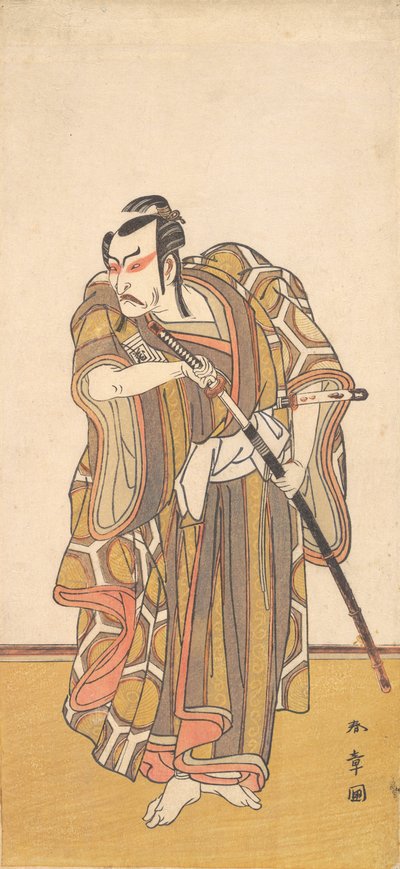 Ichikawa Danzo III jako samuraj tasící meč, ca. 1772. od Shunsho