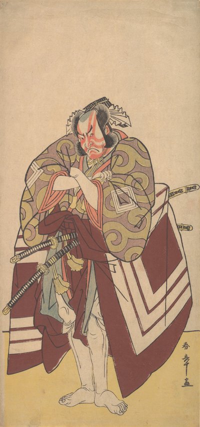 Kabuki a c a r Ichikawa Dan Juro V člen Ah S a p ration ght na chvíli! Cesta, 11. brána, 1779. od Shunsho