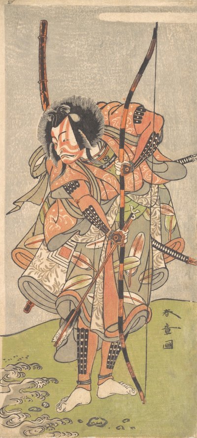 Kabuki a ca r Ichikawa Grape Dyeing Good Ichikawa Dan Juro Medical V, 2d Gate th, 1774. od Shunsho