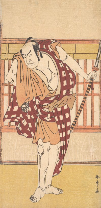 Herec Nakamura Nakazo jako Kyokaku, ca. 1777. od Shunsho