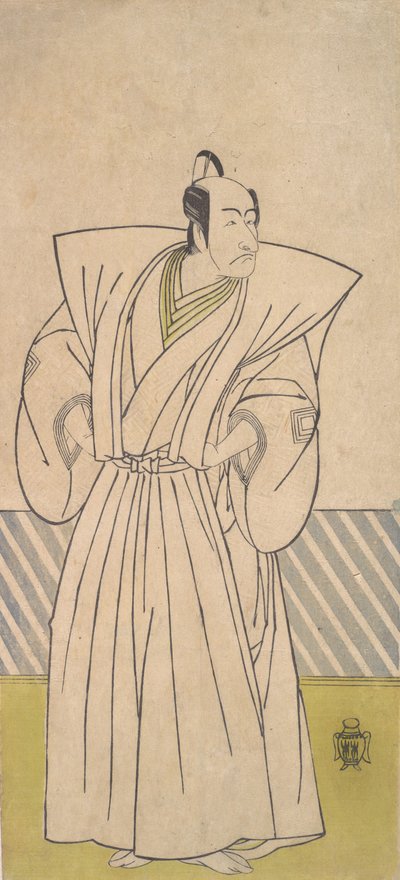 Pátý Ichikawa Danjuro jako samuraj vysoké hodnosti, konec 18. století. od Shunsho