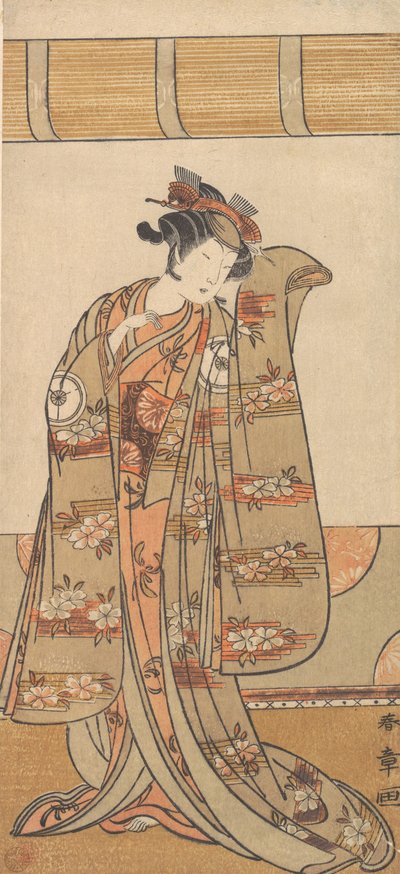 Čtvrtá Iwai Hanshiro jako žena, 1773 nebo 1774. od Shunsho
