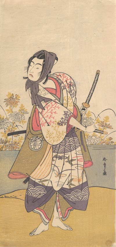 Třetí Segawa Kikunojo v roli Soga no Goro Tokimune, druhý měsíc, 1785. od Shunsho