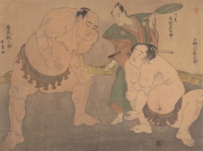 The Wrestlers, ca. 1785. od Shunsho