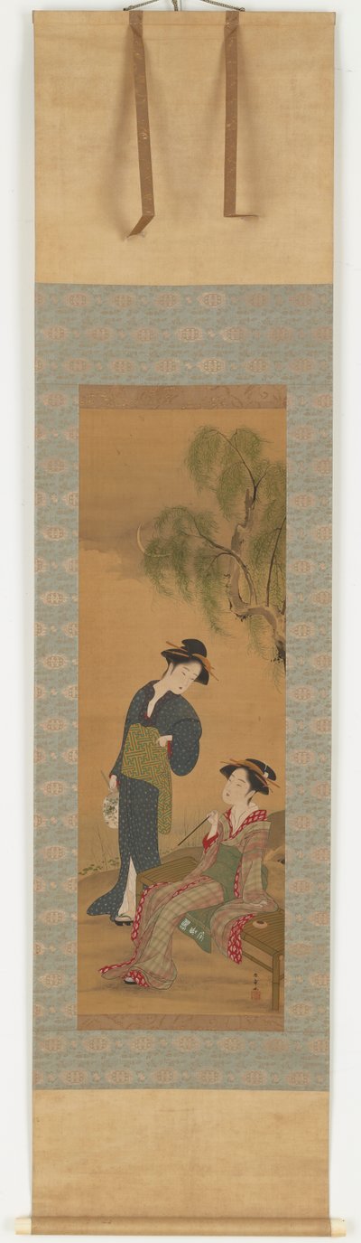 Dvě ženy pod vrbou, 1726-1792. od Shunsho