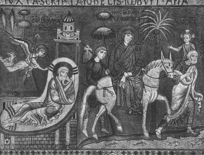 Sen o Josefovi a útěk do Egypta (mozaika) od Sicilian School
