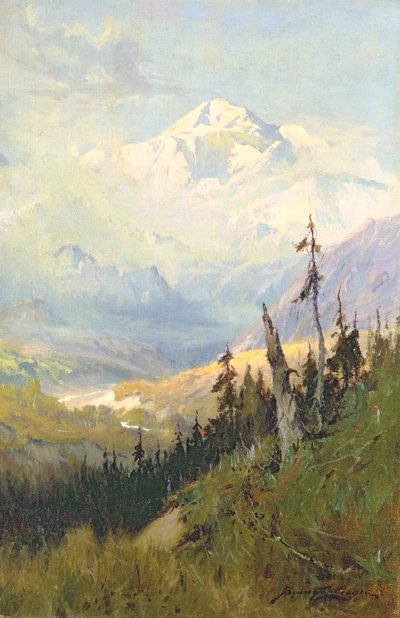 Podzimní den, Mt. McKinley (olej na plátně) od Sidney Laurence