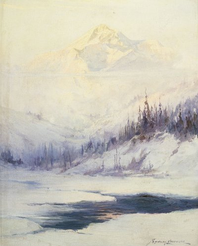 Zimní ráno, Mount Mckinley, Aljaška od Sidney Laurence