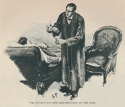 Usadil naši novou známost na pohovce, 1892 od Sidney Paget