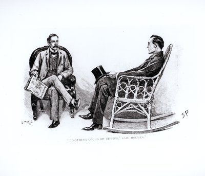 ‚Nic nemůže být lepší, řekl Holmes‘, ilustrace z ‚The Stockbroker