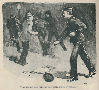 Drsní uprchli při objevení Petersona, 1892 od Sidney Paget