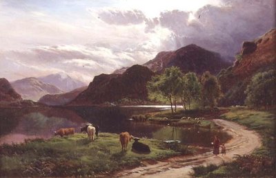Večer (olej na plátně) od Sidney Richard Percy