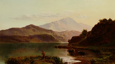Rybaření na jezeře (olej) od Sidney Richard Percy