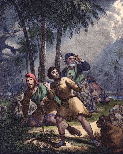 Kristus oznámil židovským pastýřům (barva lito) od Siegfried Detler Bendixen