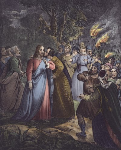 Jidáš zradí svého pána (barva lito) od Siegfried Detler Bendixen