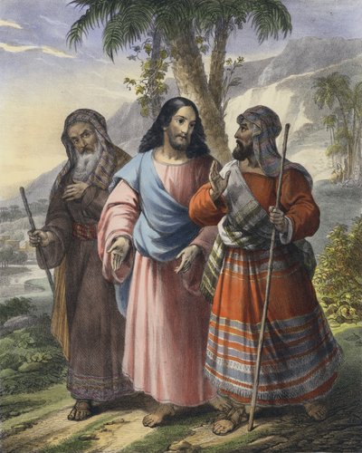Cesta do Emauz (barevná rytina) od Siegfried Detler Bendixen