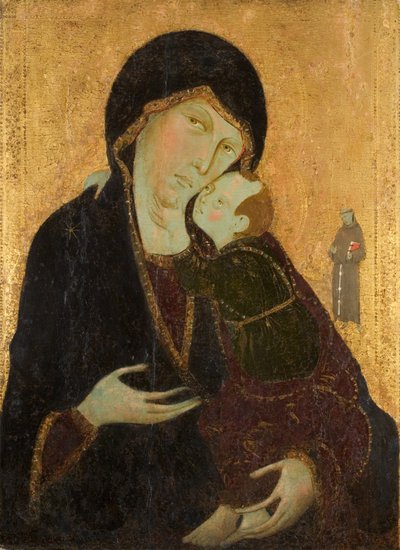 Madona s dítětem se sv. Františkem, kolem 1285 (tempera na panelu) od Sienese School