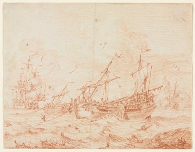 The Herring Bark, první třetina 1700. od Sieuwert van der Meulen