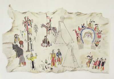 Tanec šošonů a kult peyotlu (pigment na jelení kůži) od Silver Horn